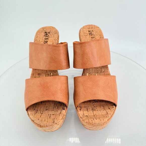 Korks Kork Ease Dezi Sandals Platform Brown Vegan Strappy Chunky Heel Size 11 - Picture 7 of 15